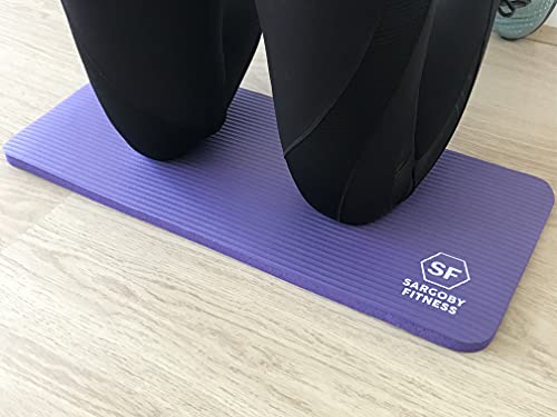 Sargoby Fitness Yoga Knee Pad 0.6 inch Thick Pilates Yoga Knee Pads Cushion to Provide support to knee cushion pilates Elbows Forearms & Wrists Workout Knee Pads