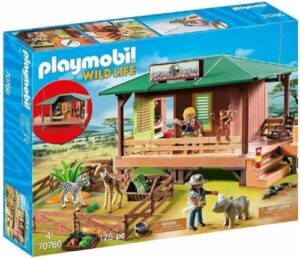 playmobil ranger station with animal area