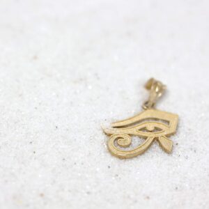 10k Yellow Gold Egyptian Eye of Horus Charm Pendant