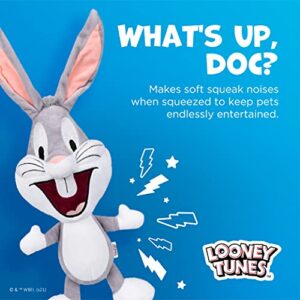 Looney Tunes Bugs Bunny Big Head Plush Dog Toy, Stuffed Animal for Dogs, Medium | 9-Inch Dog Toy for All Dogs | Officially Licensed Dog Toy from Warner Bros