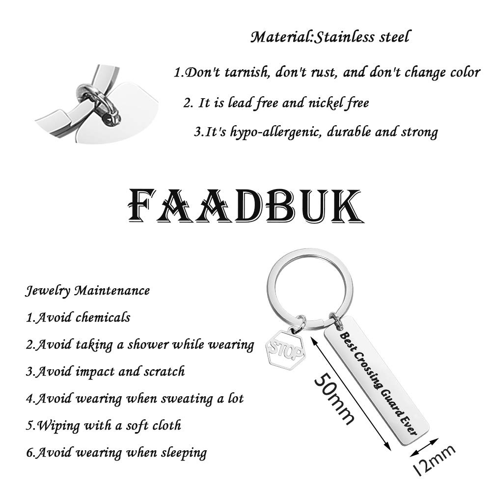 FAADBUK Best Crossing Guard Ever Keychain (Best Crossing Guard Ever Keychain)