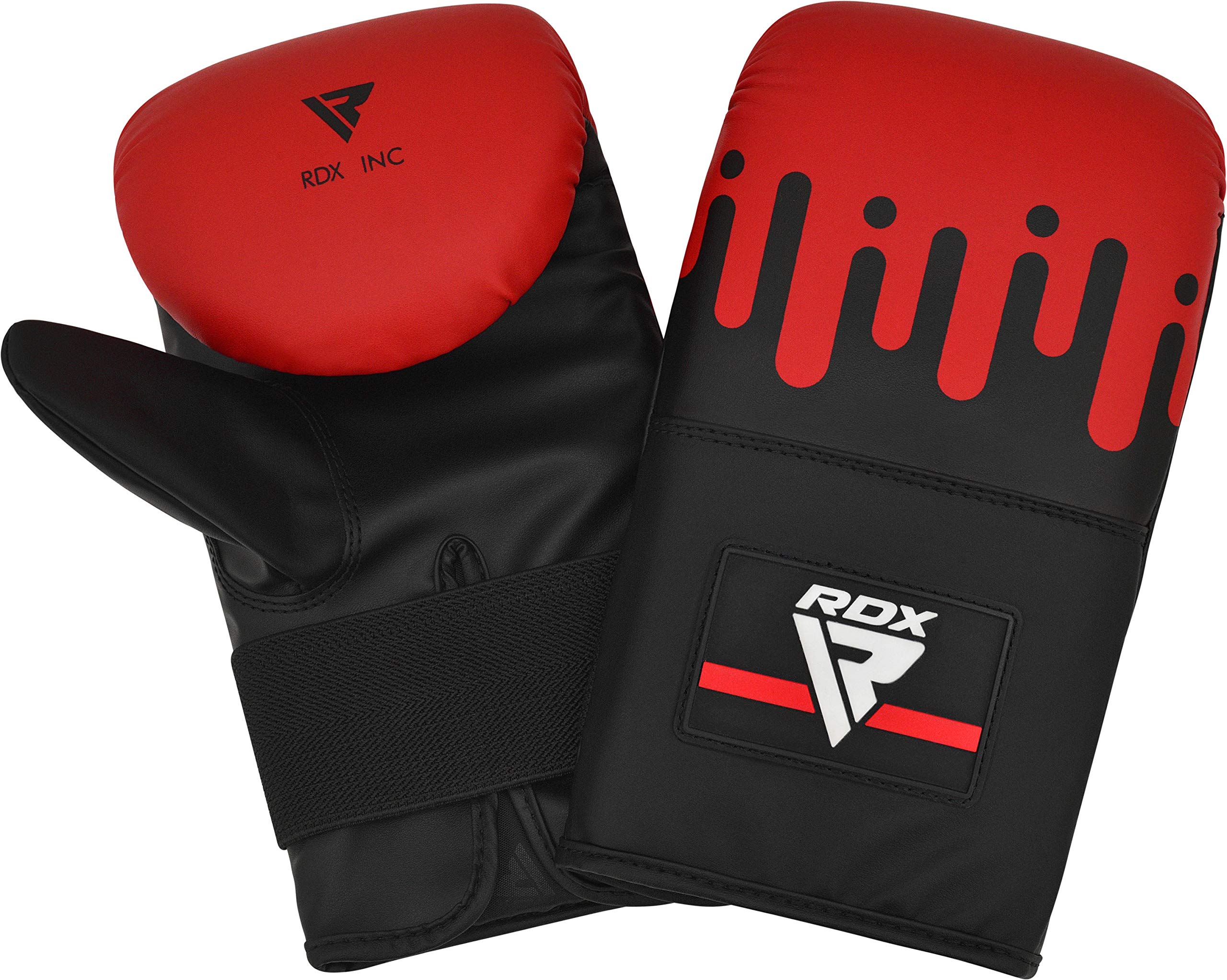 RDX Bag Gloves for Heavy Punching Training, Maya Hide Leather Punch Mitts for Boxing, Muay Thai, Sparring, Kickboxing, Martial Arts, MMA, Ideal for Thai pad, Focus Pads, Double End Speed Ball Workout