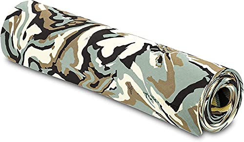 Victor Fitness Green Camouflage Eco-Friendly Yoga Mat - Premium TPE Material, Non-Slip Texture, Lightweight & Durable - Ideal for Hot Yoga, Pilates, and Bikram - Includes Carrying Strap