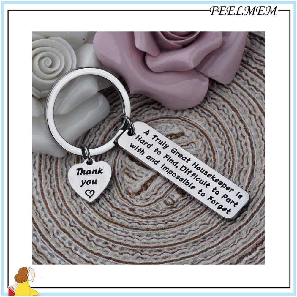 FEELMEM Housekeeper Jewelry Cleaning Squad Housekeeper Gift A Truly Great Housekeeper is Hard to Find Appreciation Gift