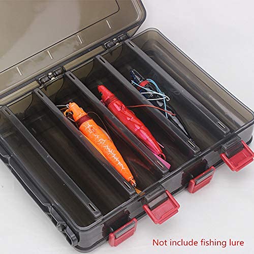 OriGlam Fishing Lure Storage Box, Fishing Tackle Storage Trays Double Sided 10 Compartments Waterproof Storage Boxes for Vest, Fly Fishing