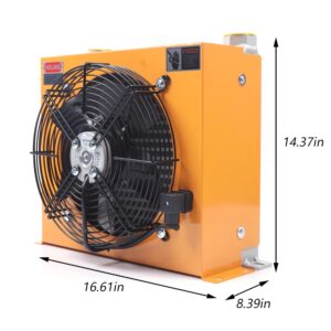 Ethedeal Hydraulic Oil Cooler, AC110V /60HZ AH1012T-CA New Hydraulic Oil Cooler 100L/min , Precise Welding & Efficient Fan