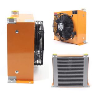 Ethedeal Hydraulic Oil Cooler, AC110V /60HZ AH1012T-CA New Hydraulic Oil Cooler 100L/min , Precise Welding & Efficient Fan