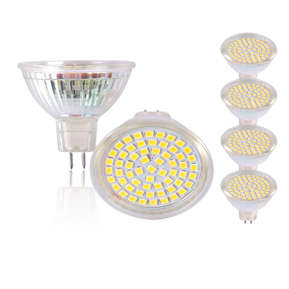 ukzboss MR16 120V 5W led spot Light Bulb GU5.3 Base 110V 130V led Light lamp Bulb 2800-3000K Warm White Soft White Equivalent to 50W Halogen Bulb for Landscape Flood Track Lighting (Warm White 6PCS)