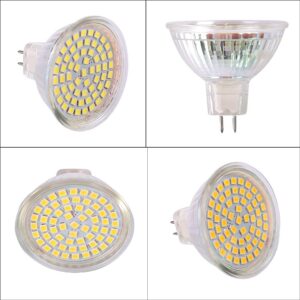 ukzboss MR16 120V 5W led spot Light Bulb GU5.3 Base 110V 130V led Light lamp Bulb 2800-3000K Warm White Soft White Equivalent to 50W Halogen Bulb for Landscape Flood Track Lighting (Warm White 6PCS)