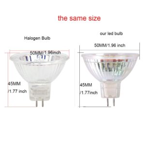 ukzboss MR16 120V 5W led spot Light Bulb GU5.3 Base 110V 130V led Light lamp Bulb 2800-3000K Warm White Soft White Equivalent to 50W Halogen Bulb for Landscape Flood Track Lighting (Warm White 6PCS)