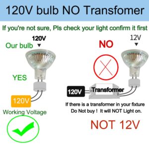 ukzboss MR16 120V 5W led spot Light Bulb GU5.3 Base 110V 130V led Light lamp Bulb 2800-3000K Warm White Soft White Equivalent to 50W Halogen Bulb for Landscape Flood Track Lighting (Warm White 6PCS)