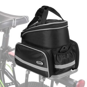 lixada bike trunk bag waterproof bicycle rack rear carrier bag 25l bicycle commuter bag bike rack bag pannier bag shoulder bag with rain cover