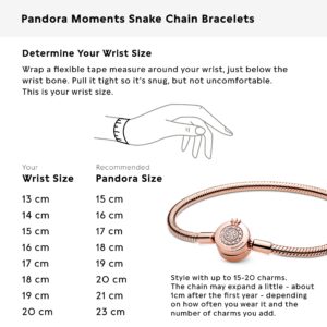 PANDORA Sparkling Crown O Snake Chain Bracelet