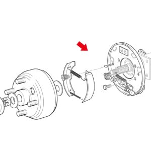 10L0L Brake Assembly for EZGO TXT PDS, Yamaha G14 G16 G19 G20 G21 G22 Golf Cart, Driver Side and Passenger Side, includes Brake Shoes, OEM# 70998-G01 70998-G02