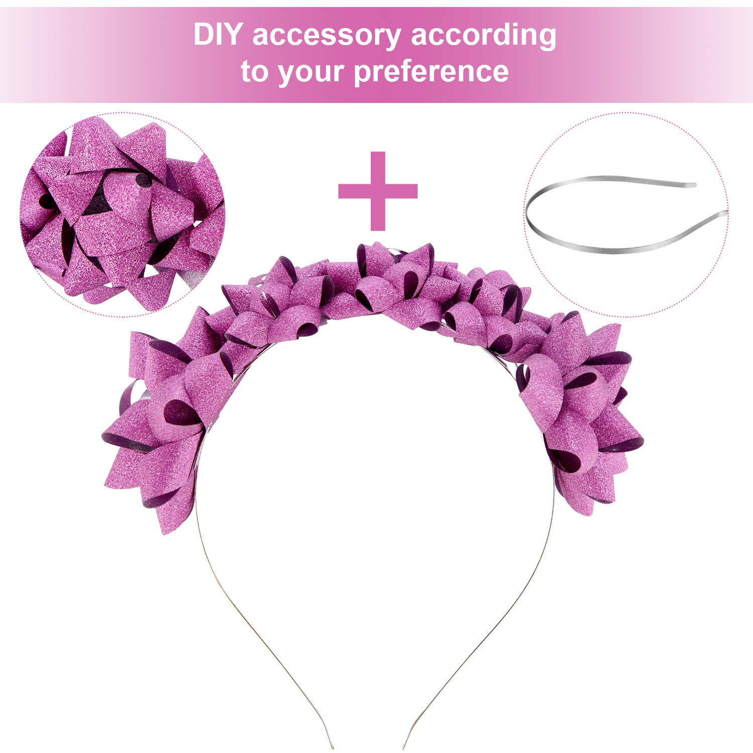 24 Pieces Smooth Metal Headbands Blank Metal Headbands 2 Colors DIY Craft Wire Frame Hairband for Men Women Hair Accessory