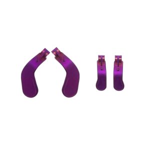 4 pcs Trigger Paddles and 2 Interchangeable D-Pads Metal Stainless Steel Replacement Parts for Elite Series 2 and Xbox one Elite Controllers（Purple）