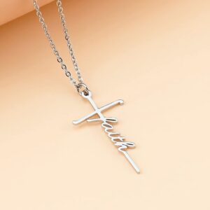 Lcherry Gifts for Women Faith Cross Necklace for Women Jewelry Necklace Gifts