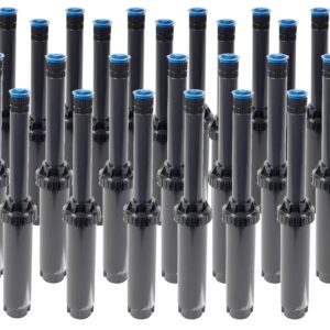 25 Pack Rainbird US410 4" UNI-Spray Series Pop-up Spray Head Sprinklers with 10' Van Series Variable Arc Nozzles