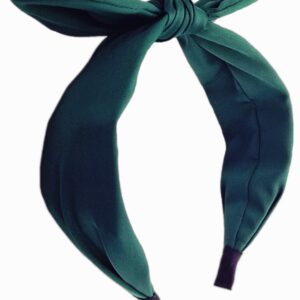 hodooly 1Pcs Knotted Headbands for Women,Turban Headband Wide Headbands Bowknot Hair Band for Women (Green)