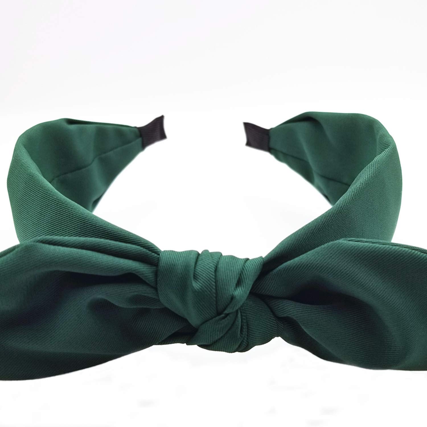 hodooly 1Pcs Knotted Headbands for Women,Turban Headband Wide Headbands Bowknot Hair Band for Women (Green)