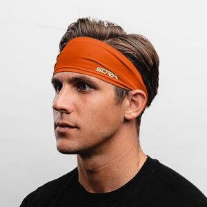 Suddora Workout Headband, Sports Headband for Women, Headband for Men Athletic, Lightweight, Stylish & Comfortable Spandex Headband for Running, Workout, Football, Cosplay & Costumes (Orange)