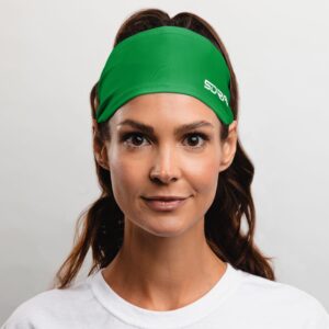 Suddora Workout Headband, Sports Headband for Women, Headband for Men Athletic, Lightweight, Stylish & Comfortable Spandex Headband for Running, Workout, Football, Cosplay & Costumes (Green)