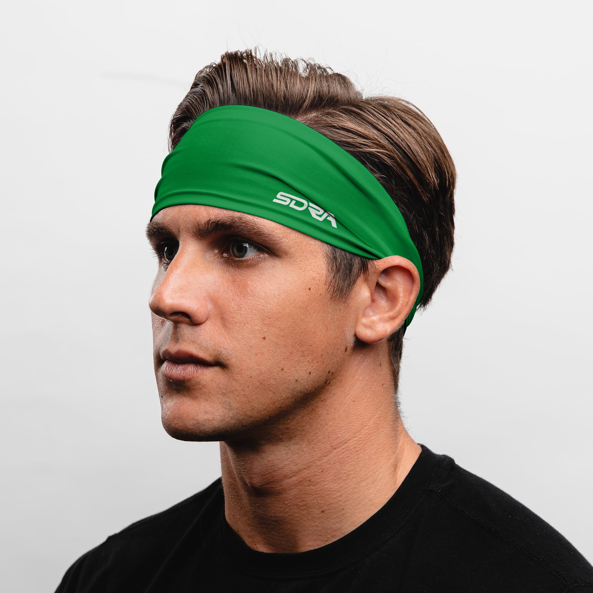 Suddora Workout Headband, Sports Headband for Women, Headband for Men Athletic, Lightweight, Stylish & Comfortable Spandex Headband for Running, Workout, Football, Cosplay & Costumes (Green)