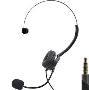 gaming and chatting single headset over-ear with boom microphone foam covered for pc laptops phones ps4 xbox one/x nintendo one controllable volume light weight 10ft cable