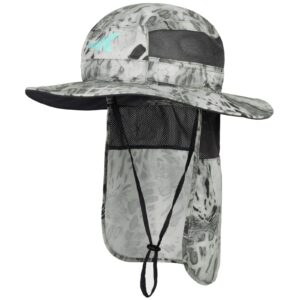 kastking upf 50 boonie hat fishing hat with removable neck flap sun hats,silver