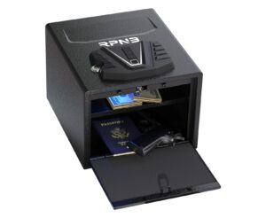 rpnb gun security safe, quick-access firearm safety device with biometric fingerprint & digital key pad