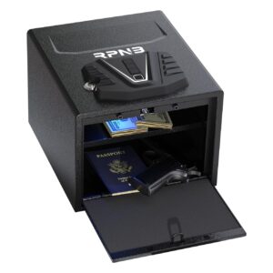 RPNB Gun Security Safe, Quick-Access Firearm Safety Device with Biometric Fingerprint & Digital Key Pad