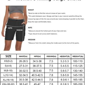 VAYAGER Women's Hiking Cargo Shorts Quick Dry Lightweight Stretch Shorts Golf Fishing Outdoor Casual Shorts Black X-Small