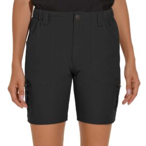 VAYAGER Women's Hiking Cargo Shorts Quick Dry Lightweight Stretch Shorts Golf Fishing Outdoor Casual Shorts Black X-Small