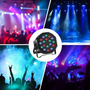 U`King Rechargeable Par Lights Wireless 18 RGB Stage Lighting Battery Powered Uplights DMX Control Uplighting for Wedding DJ Disco Show Church(4 Pack)