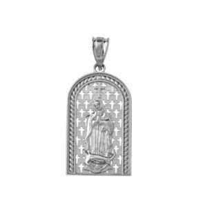 certified sterling silver blessed our lady of guadalupe miraculous religious pendant