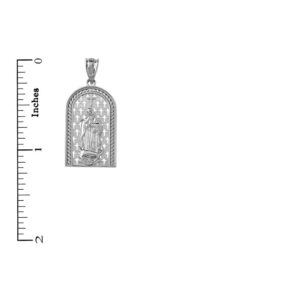 Certified Sterling Silver Blessed Our Lady of Guadalupe Miraculous Religious Pendant