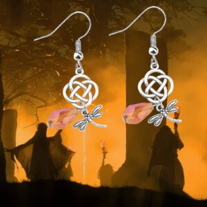 LBSBO Celtic Knot Cross Pendant Earrings Claire Fraser Earrings Sassenach Scottish Gift(Out earrings)