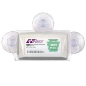 ez pass holder with super strong suction cups holds tightly to your car windshield (clear)