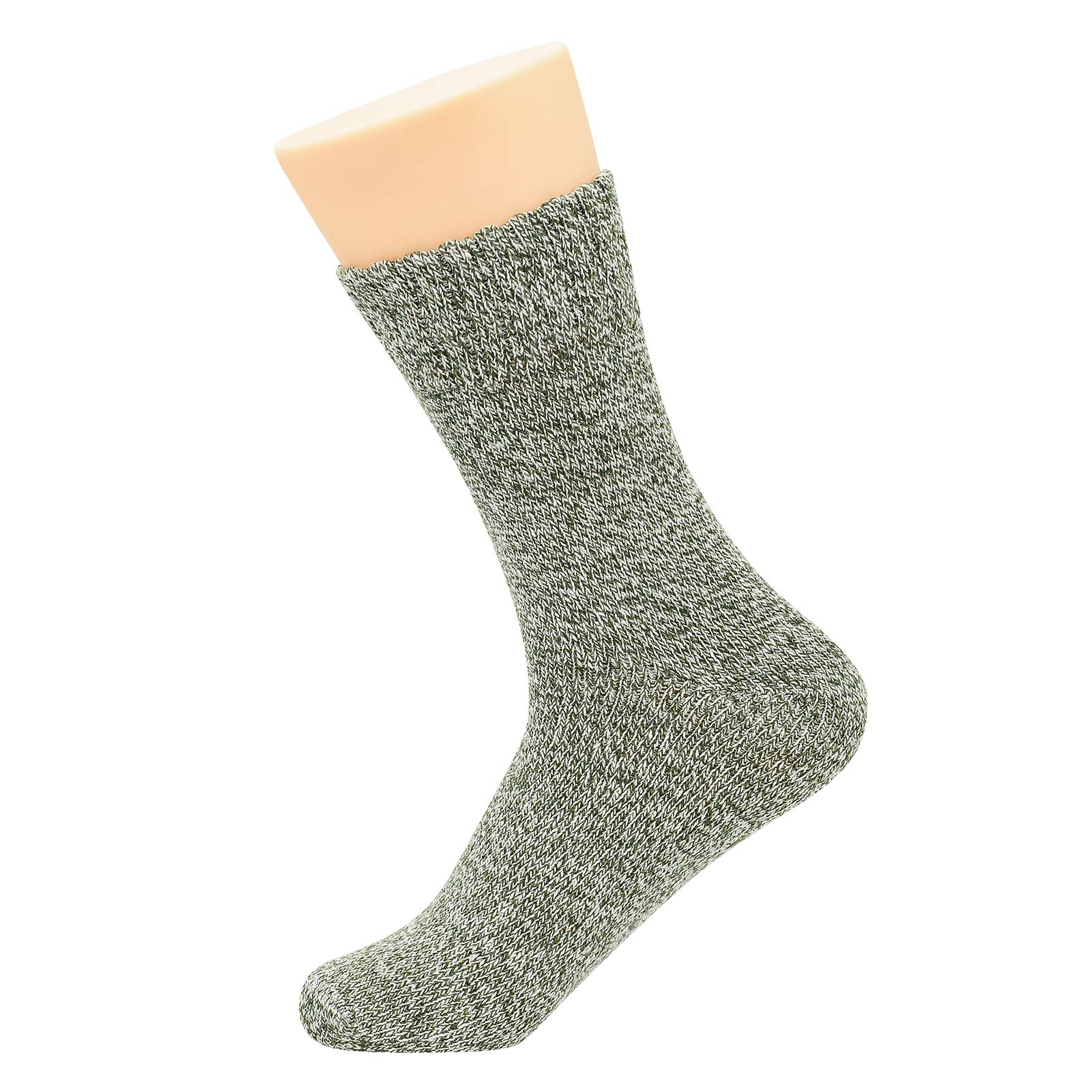 Mens Warm Wool Socks Soft Cozy Socks for Fall Winter Sports Socks Cashmere Athletic Crew Socks for Men 5 Pack Solid Color 1