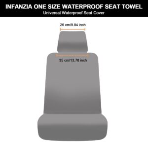 INFANZIA Premium Waterproof Seat Cover Towel Protector Neoprene Universal Fit, Upgraded 100% Washable & Removable Non-Slip Sweat Carseat Towel Covers, Perfect for Gym/Yoga/Workout