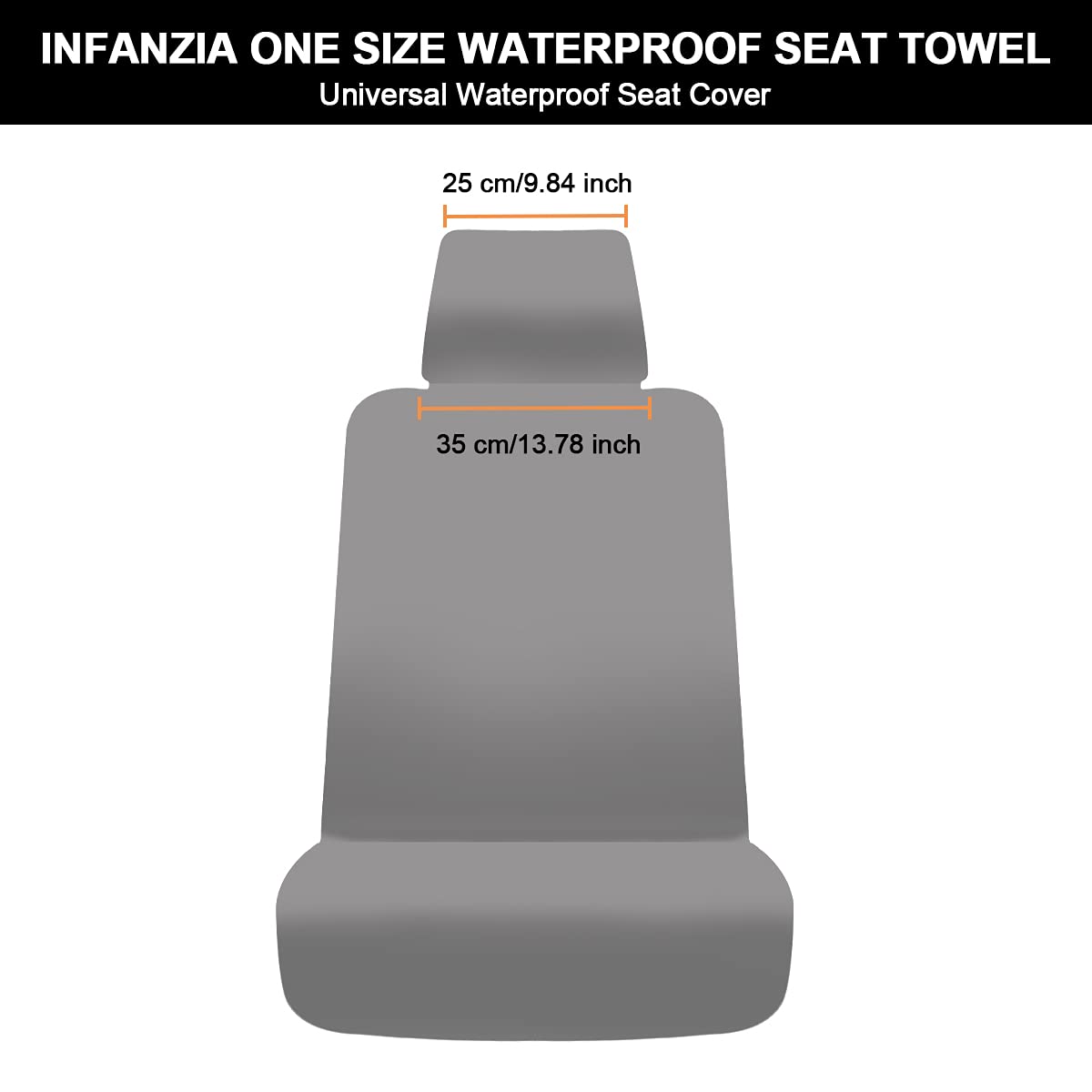 INFANZIA Premium Waterproof Seat Cover Towel Protector Neoprene Universal Fit, Upgraded 100% Washable & Removable Non-Slip Sweat Carseat Towel Covers, Perfect for Gym/Yoga/Workout