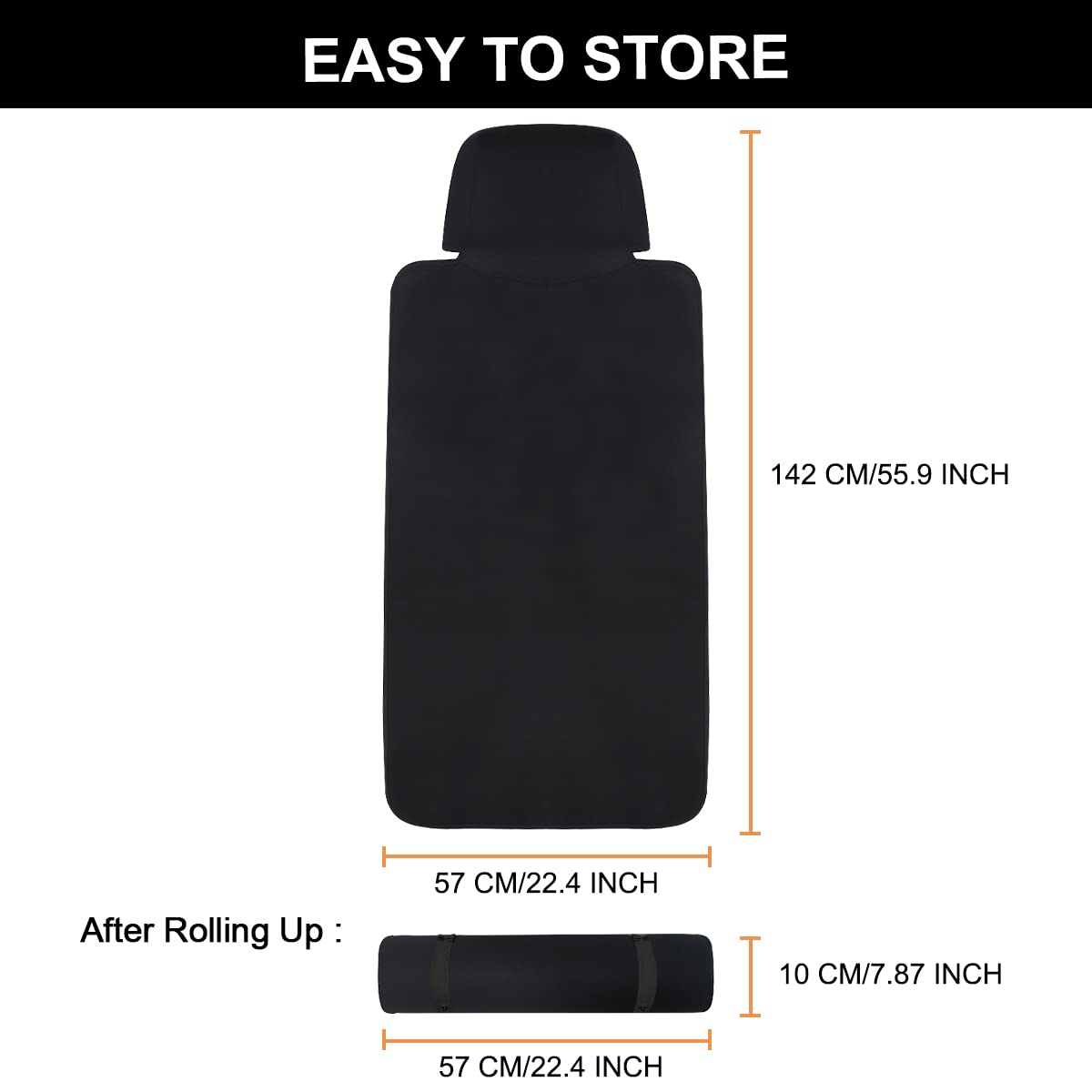 INFANZIA Premium Waterproof Seat Cover Towel Protector Neoprene Universal Fit, Upgraded 100% Washable & Removable Non-Slip Sweat Carseat Towel Covers, Perfect for Gym/Yoga/Workout