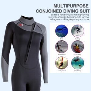 Nataly Osmann Diving Skin Men Women 3mm Shorty Wetsuit Womens, Full Body Diving Suit Front Zip Wetsuit for Diving Snorkeling Surfing Swimming