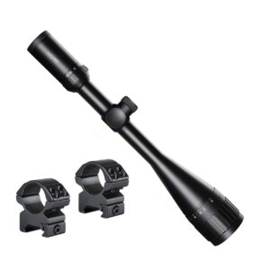 hawke sport optics 4-16x50 vantage ao riflescope with mil dot ir illuminated reticle and 2-piece rings bundle (2 items)