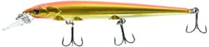 berkley hit stick fishing lure, fluorescent orange gold, 1/2 oz, 5 1/9in | 13cm crankbaits, largest rolling action of any berkley hard bait, equipped with sharp fusion19 hook