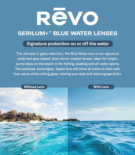 Revo Sunglasses Relay Petite: Women's Polarized Lens with Small Metal Aviator Frame, Gold Frame with Blue Water Lens