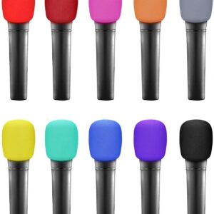 Fielect Microphone Cover Foam Mic Cover Handheld Microphone Windscreen Shield Protection Micro Foam Filter Pink for KTV Broadcasting, 1Pc