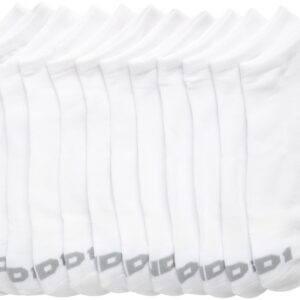 AND1 Men's Socks - Athletic Cushion Low Cut Socks (12 Pack), Size 6-12.5, White