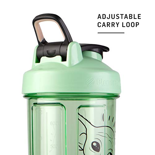 BlenderBottle Star Wars Shaker Bottle Pro Series Perfect for Protein Shakes and Pre Workout, 28-Ounce, Mandalorian & Child