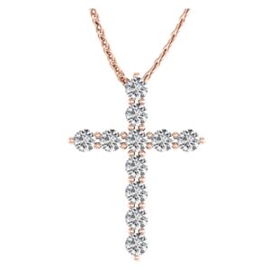 1 1/2 carat total weight 14k white gold diamond cross value collection